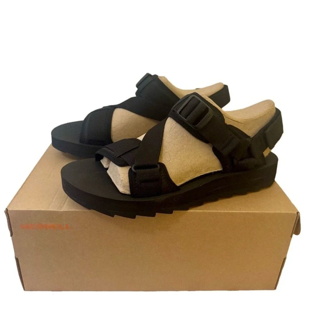 Merrell‎ New Mens Size 12 Alpine Strap 1TRLs Outdoor Sandals Black